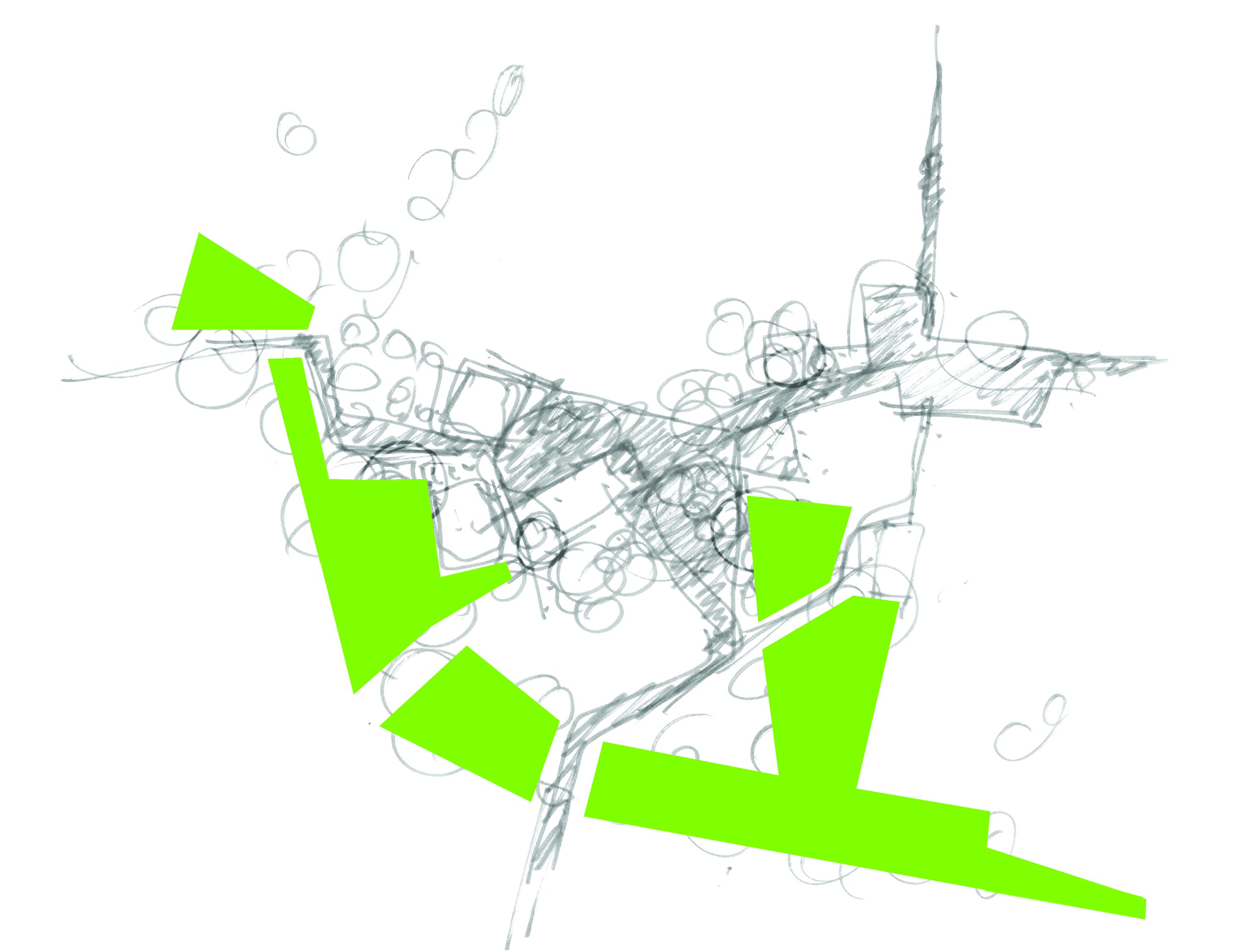 Project by Behnisch Architekturbuero, Reorganization of the Town Center and New Construction of the Town Hall. Brief concept outline regarding greening.