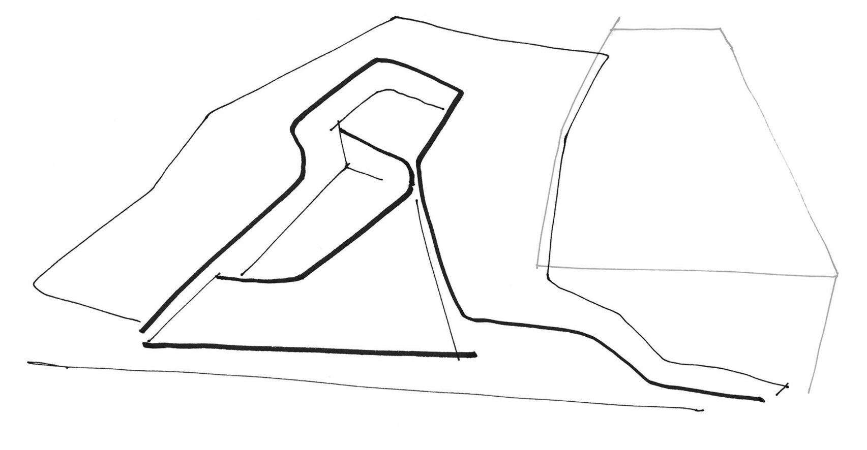 Project by Behnisch Architekturbuero, Sportbad Friedrichshafen. Brief concept outline on the topic of form finding.