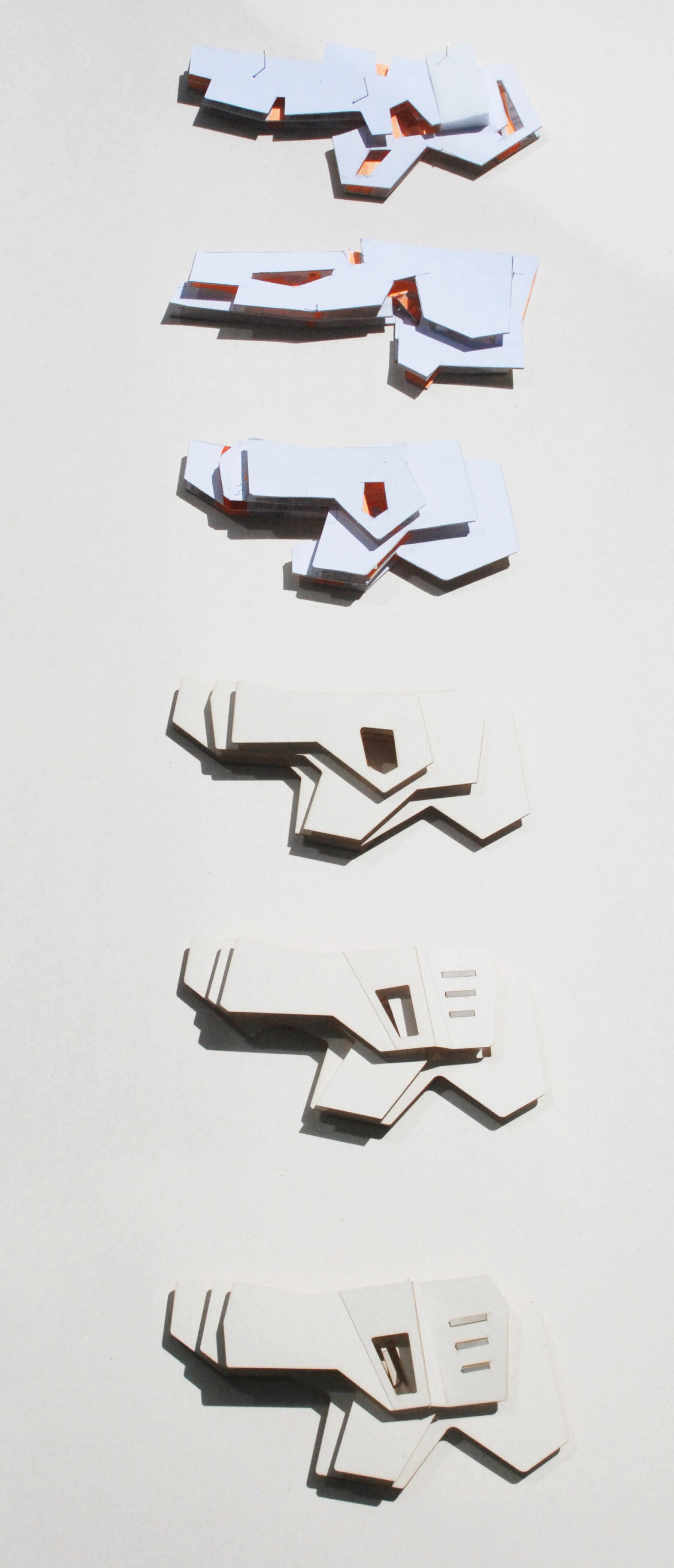 Project by Behnisch Architekturbuero, Ludwig-Weber School. Building study using physical models.