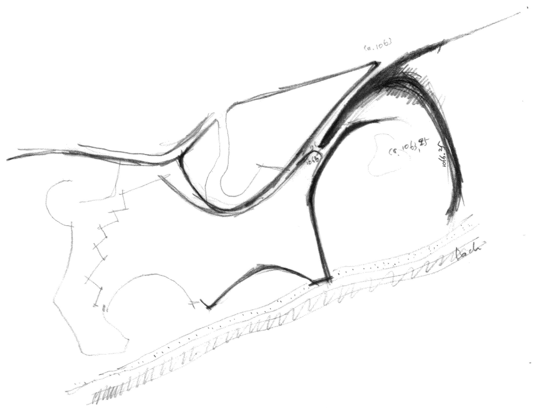 Project by Behnisch Architekturbuero, Thermal Roemerbad. Short concept sketch.